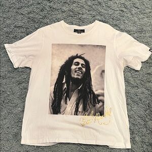 Cult of Individuality Bob Marley Graphic Tee Men’s XL White Gold Signature
